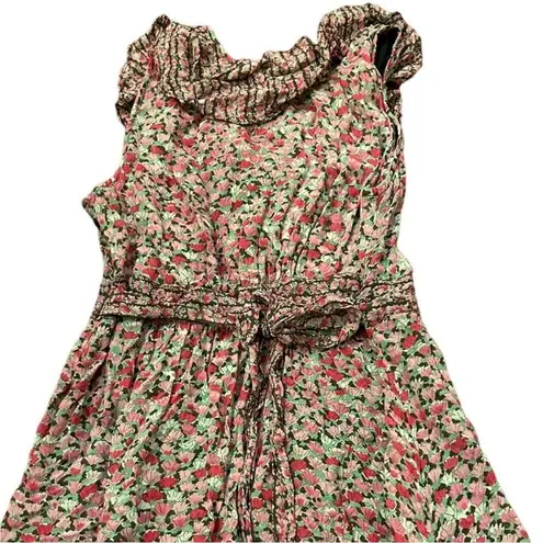 Monsoon Pink Floral Ruffle Viscose Romantic
Midi dress size 12