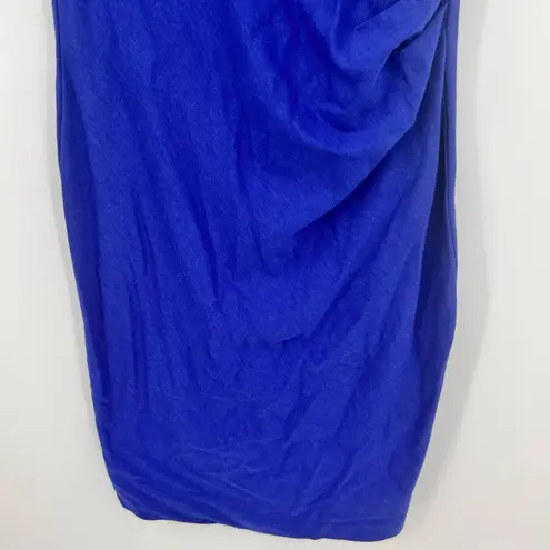 Boden "Honor" Ponte Knit Ruched Pencil Dress Blue Violet Short Sleeve U Neck 10R Size 10