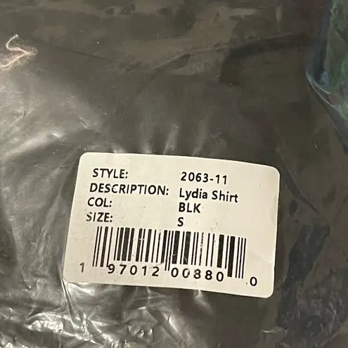 Ser.O.Ya Lydia Button up Cotton Halter Open Back Shirt Black Size Small NEW