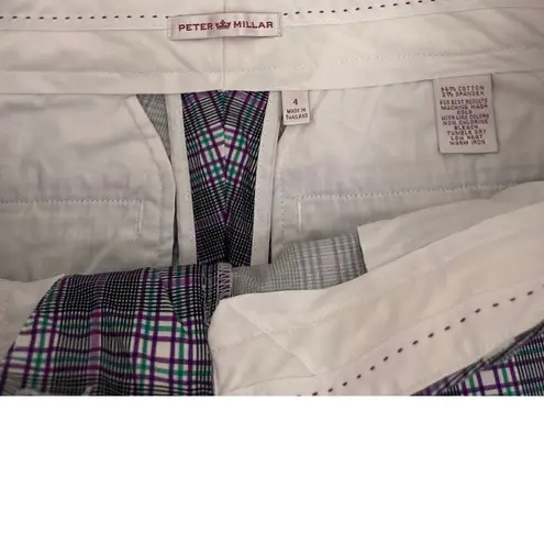 Peter Millar Crown Craft Matlock Plaid Performance Golf Shorts Size Women's 4