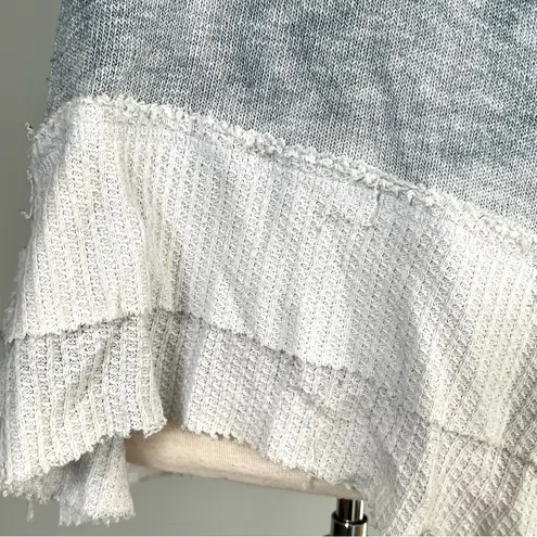 T Party Fashion T Party Light Blue White Sponge Knit Beachy Comfy Pullover Sweater Size L