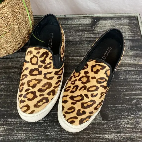 Chico's Chico’s Leopard Animal Print Slip On Rubber Sole Calf Hair Shoes 9