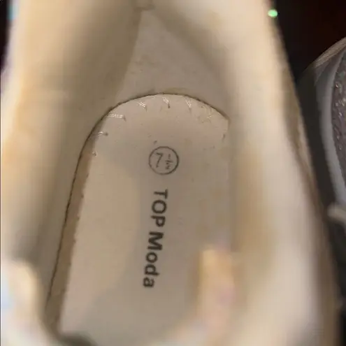 Top Moda Iridescent Glitter Sneakers