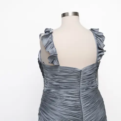 Mac Duggal - Ruched Pleated High-Low Gown 77009