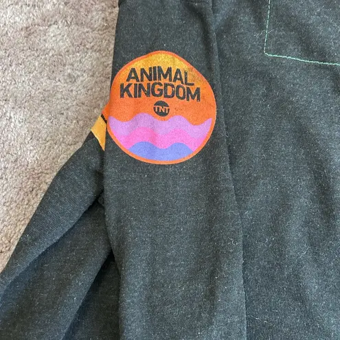 Aviator Nation X Disney Animal Kingdom 5 Stripe Charcoal Hoodie Size Medium