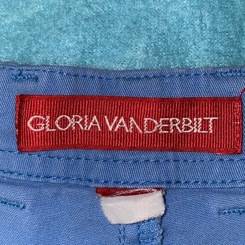 Gloria Vanderbilt capris periwinkle blue 2 front pockets button zip size 12