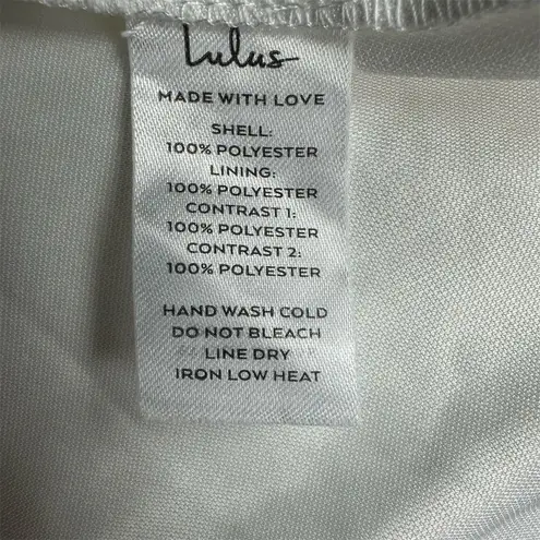 NWT Lulus Precious Promise White Satin Embroidered Lace Mermaid Maxi Dress XL