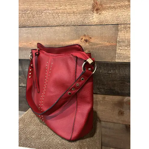 Montana West Select Vegan PU Leather Purse Bag Red w/ Gold Hardware Lightly Used