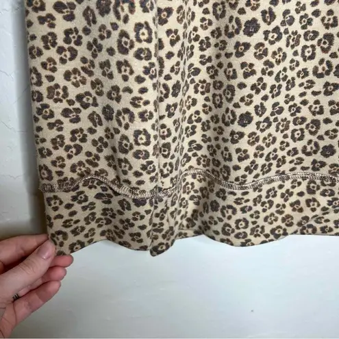 Caslon Nordstrom brand ‎ Leopard Print Long Sleeve Top size X-Small