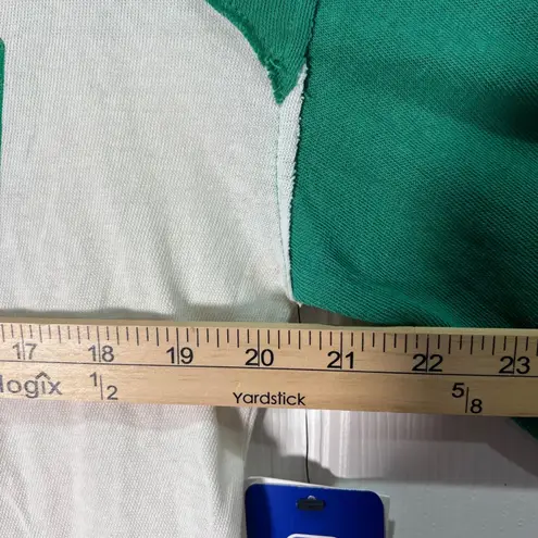 47 Brand Boston Celtics NBA Long Sleeve T-Shirt Raw Hem Cropped Top Small NWT