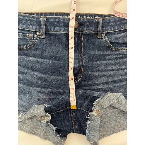 American Eagle  Outfitters Hi-Rise Shortie Dark Wash Cuffed Super Stretch Size 8