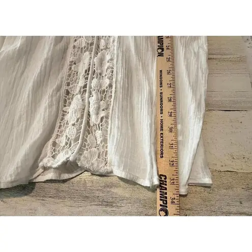 *Club Z Collection Women's XL White Lace Trim Kimono Swim Beach Summer