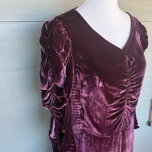Rebecca Taylor Ruched Velvet Dress