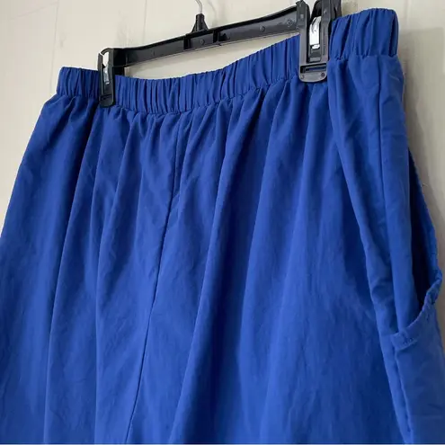 Swimsuits For All Swim Shorts Blue Pockets Drawstring Brief Lined ~ Size 18/20