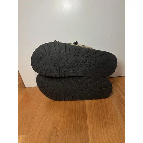 Jin Duo Sandals Womens Size 10 Brown Floral Buckle Slide Platform Shoes