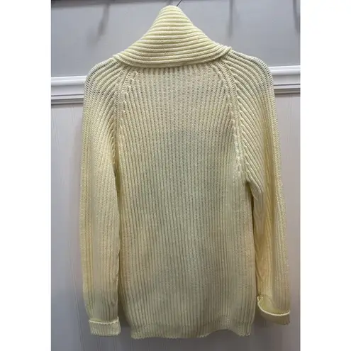 Vintage Cardigan Sweater Cream Chunky Button Front Sears Best Womens Medium EUC