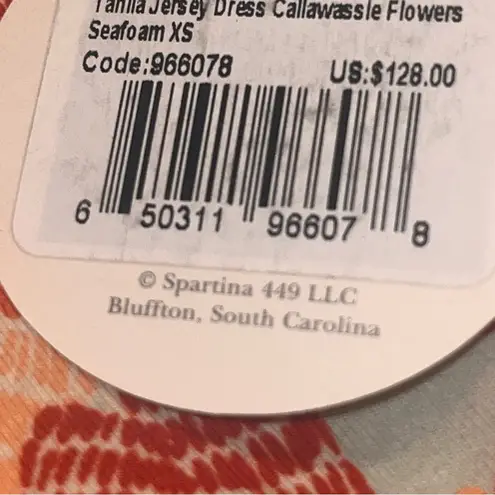 Spartina 449 NEW Tahlia Jersey Dress in Callawassie Flowers Seafoam XS