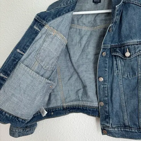 Gap Vintage Y2K  blue denim cropped jean jacket size M/L