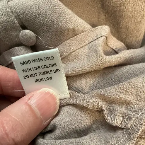 Blue Ivy by KC feminine mocha peasant top Size M