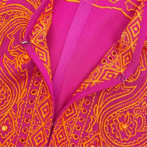 Soft Surroundings Catalpa Topper Embroidered Tunic Kimono Shawl Kaftan Beaded