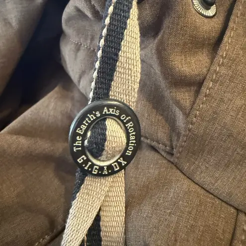 KILLTEC G.I.G.A. DX Brown Expedition Hooded Jacket Size 10 Embroidered Patches