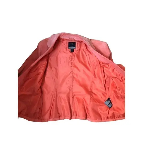 Bernardo B by Bernado salmon suede vintage one button front closure jacket