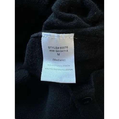 Brandy Melville Women's Teaspoon Black Cardigan Button Back Size Medium Trendy 