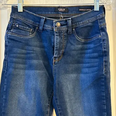 Curve Appeal Minimalist Jegging Dark Wash Stretch Denim Jeans Women Size 4 27 Blue