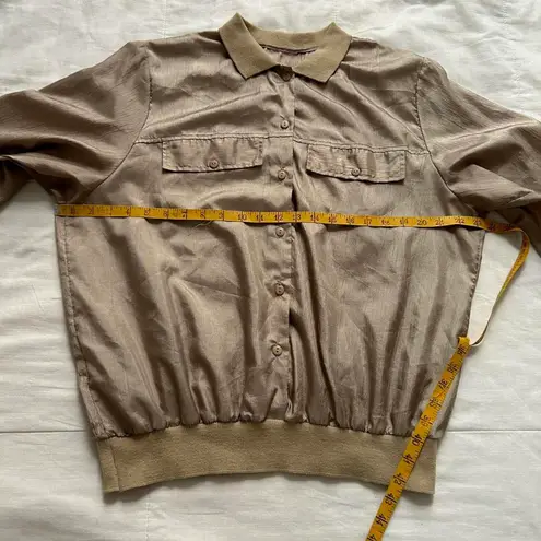 Vintage Union made Tan popover bomber jacket size small