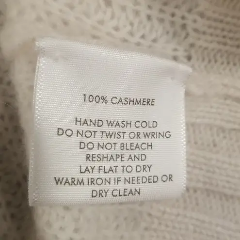 💕WHITE+WARREN💕 Cashmere Relaxed Cable Mockneck Sweater White Small S NWT - Image 14