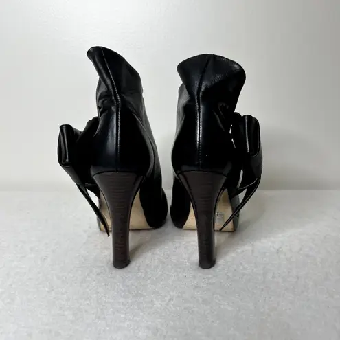 ALDO  Black Bow Heeled Leather Booties thumbnail 3
