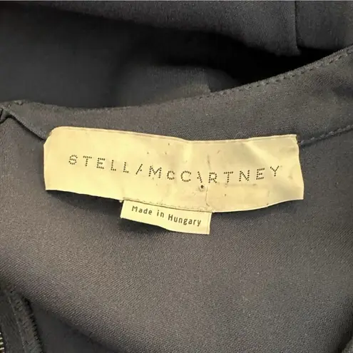 Stella McCartney Navy Blue Crepe Short Sleeve Shift Dress Size Small