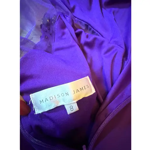 Madison James NWT Purple Black Gown - Size 8