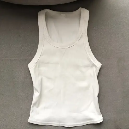 Alo Yoga Goddess Ribbed Go-To Tank White XS