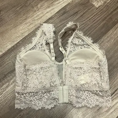 Aerie American Eagle  Eyelash Lace Racerback Bralette Nude Size Small DD NWT