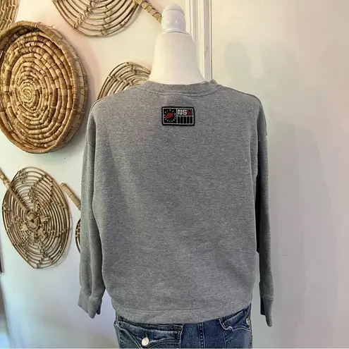 Nike Sportswear Gray Oversized Logo Sweatshirt Women's Crewneck Pullover XS