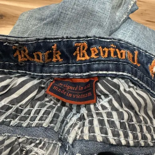 Rock Revival  Sundee Mid Rise Boot Blue Jeans Women’s 25