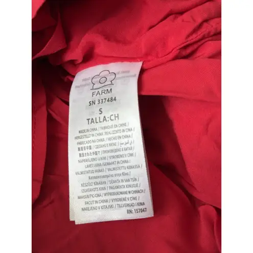 Farm Rio NWT Red Dream Garden Long Sleeve Floral Tropical Maxi Dress Size Small