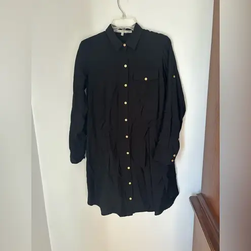 NWT Rachael Roy cutout back shirt dress size 4 Black