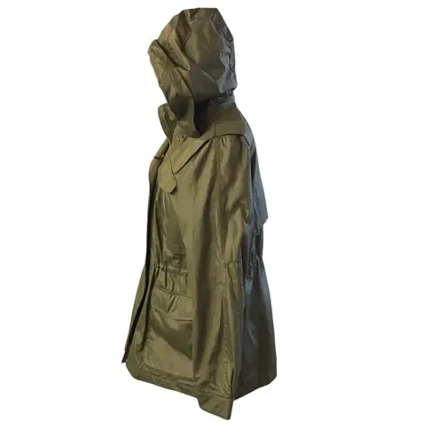 Braetan Hooded Anorak Jacket Olive Green Utility Lightweight Rain Coat Size L Size L