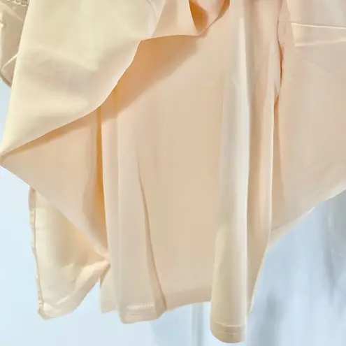 After Market New Blouson Sleeve Tie Neck Smock Mini Dress Champagne