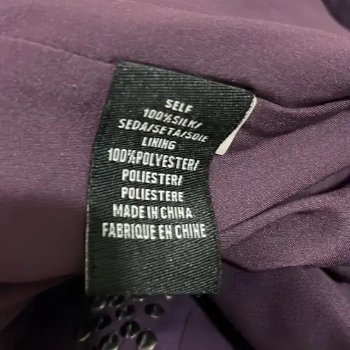 Tibi Silk Studded Mini Skirt Purple Size 6