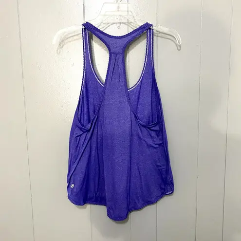 Lululemon  105 F Singlet Heathered Bruised Berry Scalloped Athletic Tank Top 4