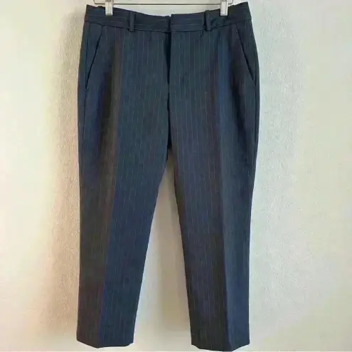 ZARA  Woman Navy Blue Pin Dot Stripes Business Casual Pants Size M‎
