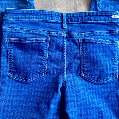 Pilcro and the Letterpress Anthropologie Houndstooth Mid-Rise Skinny Jean Sz 32