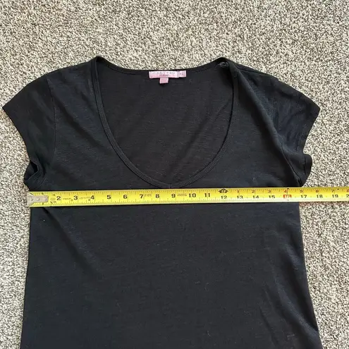 Calypso St. Barth black linen short sleeve top size XS