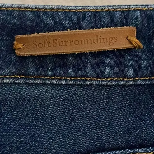 Soft Surroundings Denim Ultimate High Rise Slim Blue Jeans Womens Size 14 2CW54