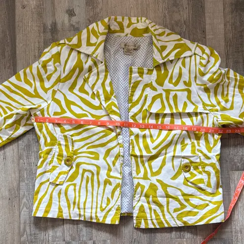 Transitions Stylish Yellow Patterned Jacket size L Size L