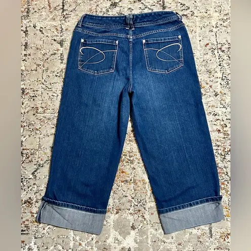 Chico's  cropped capri jeans size 12 cuffed