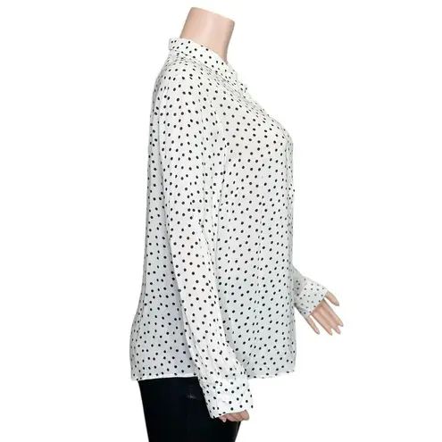 EMERSON FRY Ribbons Blouse, Ivory Dot, Large White